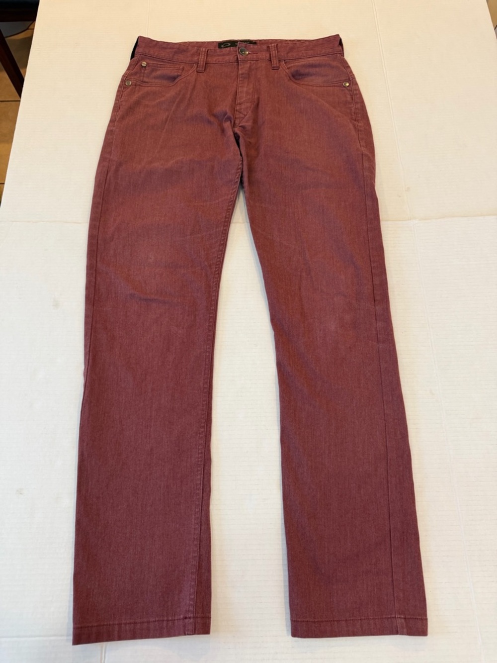 Oakley Men's Straight Jeans in Maroon